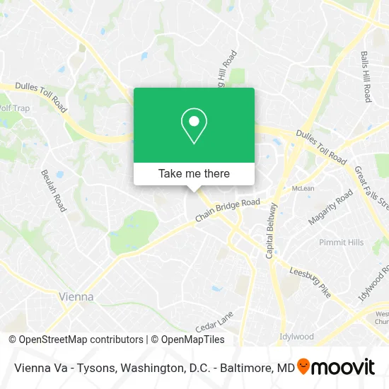 Vienna Va - Tysons map