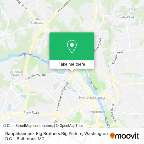 Rappahannock Big Brothers Big Sisters map