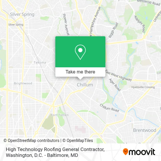 High Technology Roofing General Contractor map
