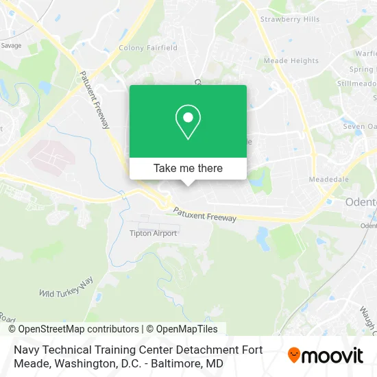 Navy Technical Training Center Detachment Fort Meade map
