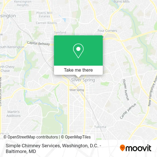 Simple Chimney Services map