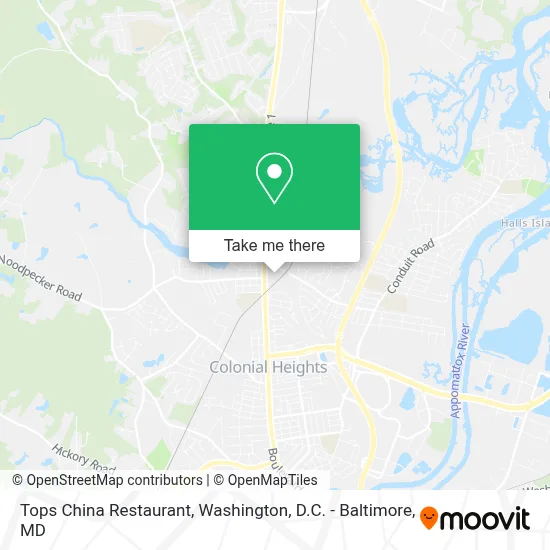 Tops China Restaurant map