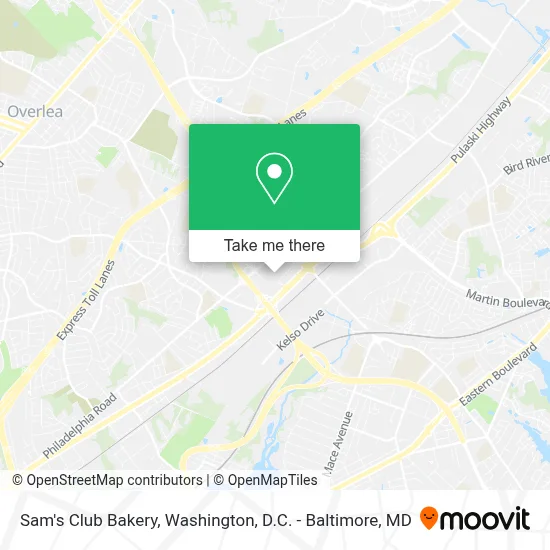 Sam's Club Bakery map