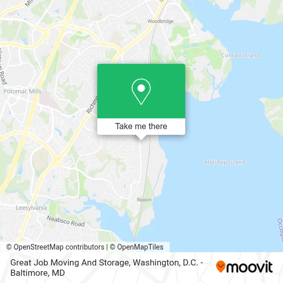 Great Job Moving And Storage map