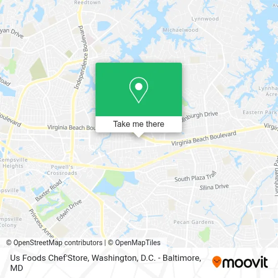 Us Foods Chef'Store map