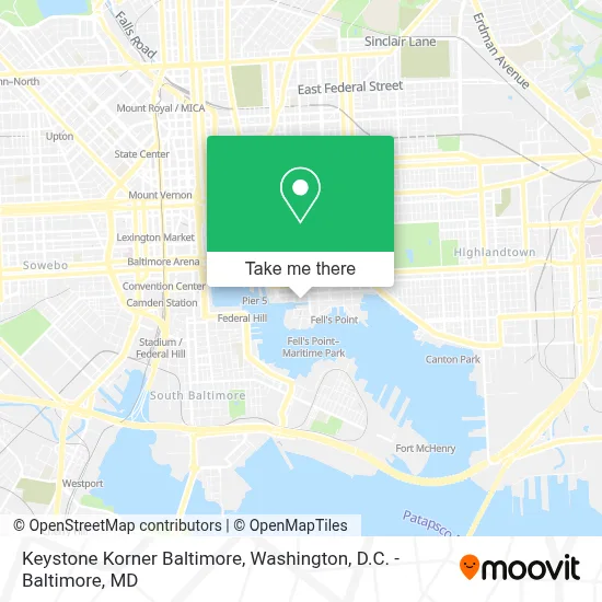Keystone Korner Baltimore map