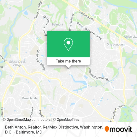 Beth Anton, Realtor, Re / Max Distinctive map