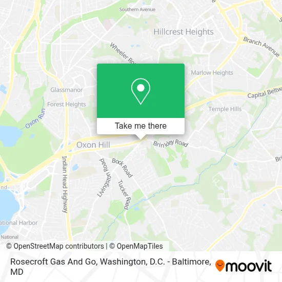 Rosecroft Gas And Go map