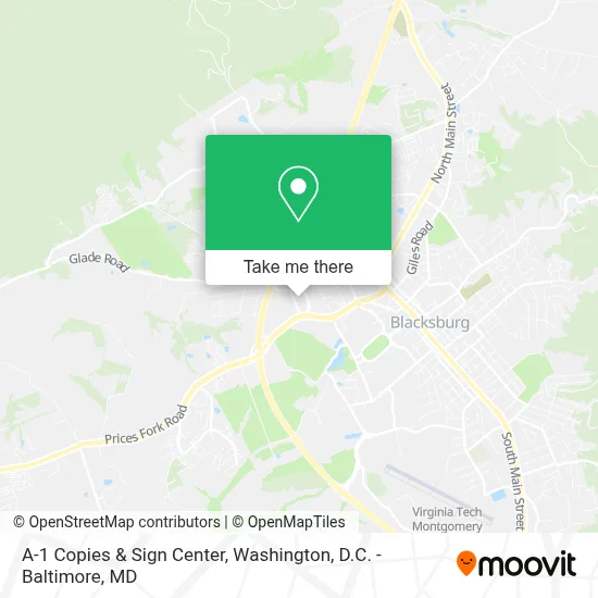 A-1 Copies & Sign Center map
