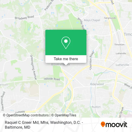 Raquel C Greer Md, Mhs map