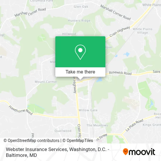 Webster Insurance Services map