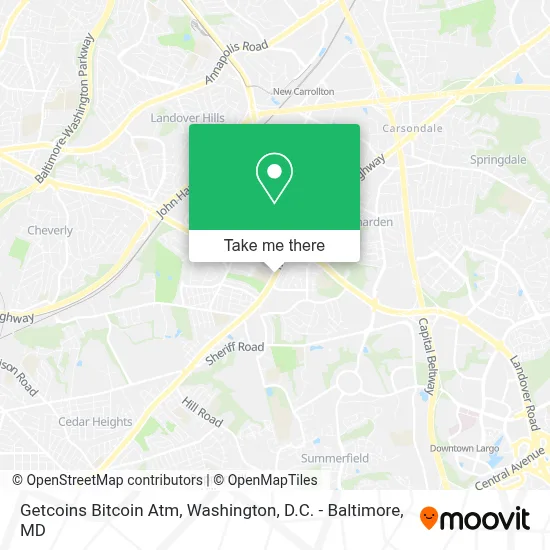 Getcoins Bitcoin Atm map