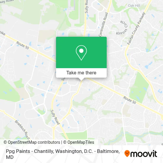Ppg Paints - Chantilly map