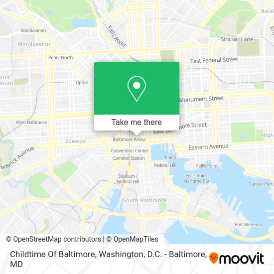 Childtime Of Baltimore map