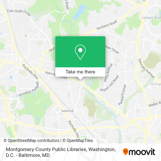 Montgomery County Public Libraries map