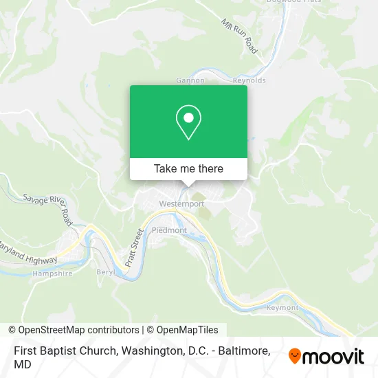 First Baptist Church map