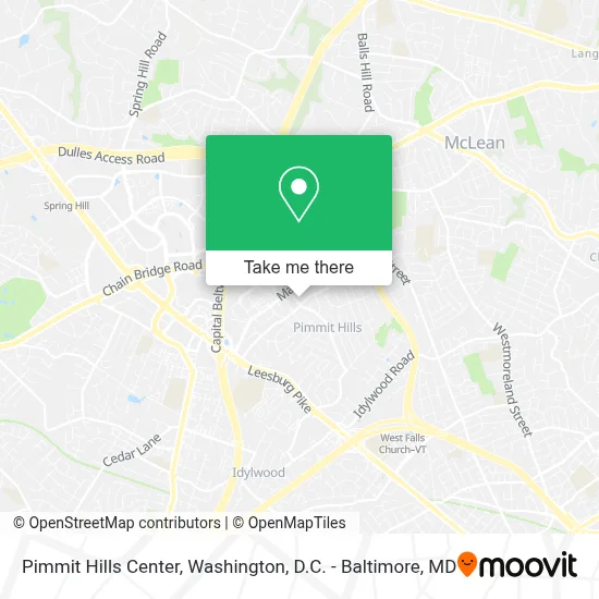 Pimmit Hills Center map