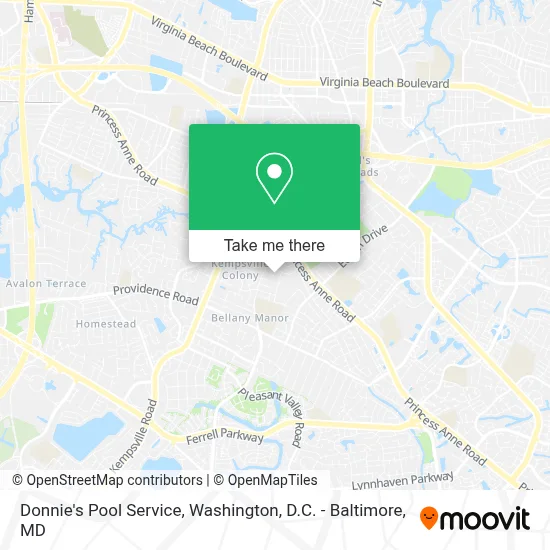 Donnie's Pool Service map