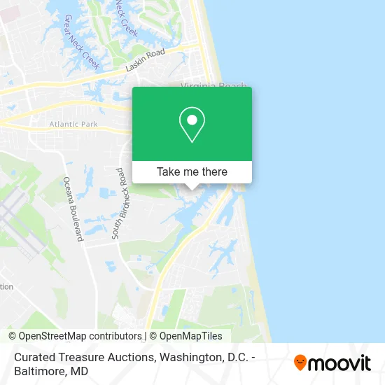 Curated Treasure Auctions map
