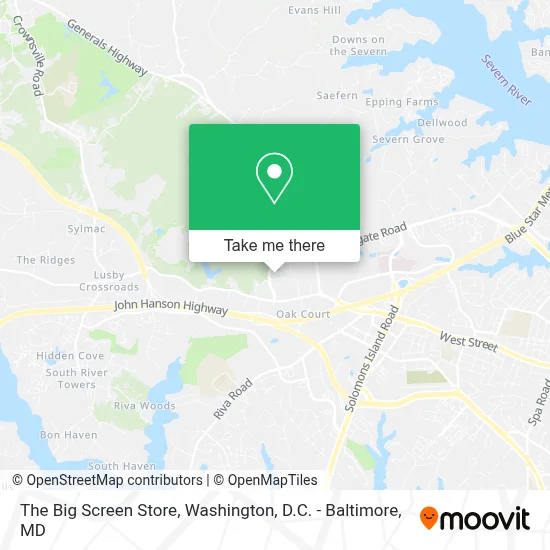 The Big Screen Store map