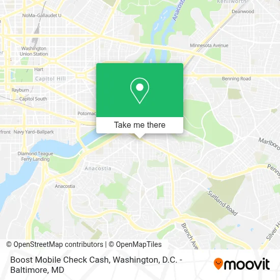 Boost Mobile Check Cash map
