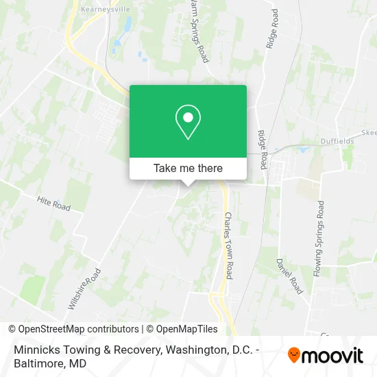 Minnicks Towing & Recovery map
