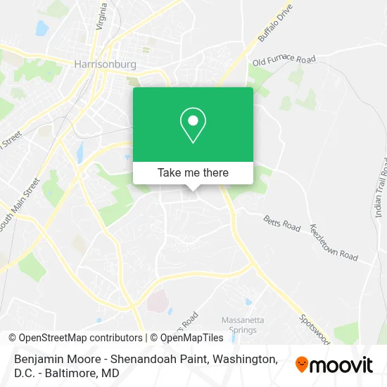 Benjamin Moore - Shenandoah Paint map