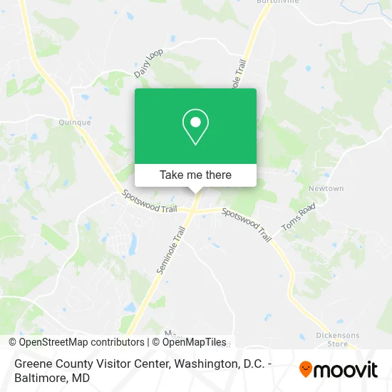 Greene County Visitor Center map