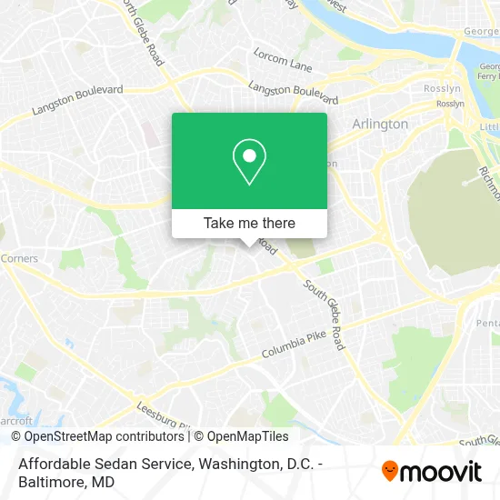 Affordable Sedan Service map