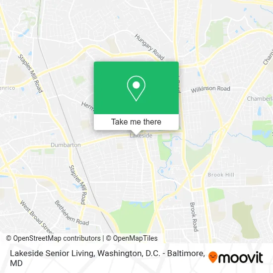 Lakeside Senior Living map