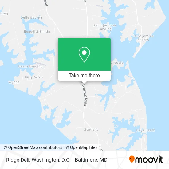Ridge Deli map