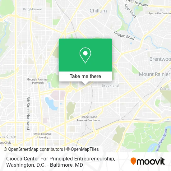 Ciocca Center For Principled Entrepreneurship map