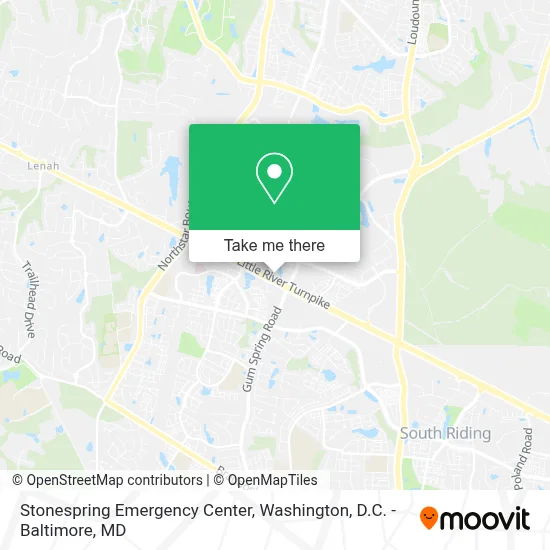 Stonespring Emergency Center map