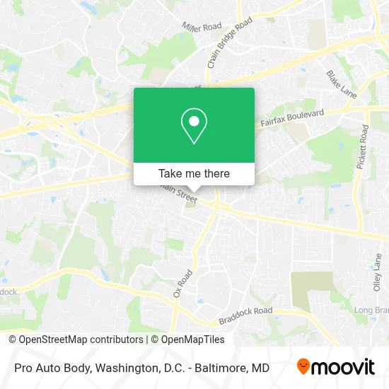 Pro Auto Body map