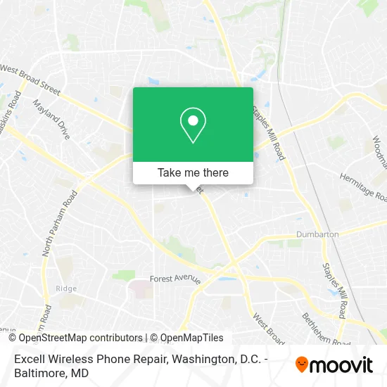 Excell Wireless Phone Repair map