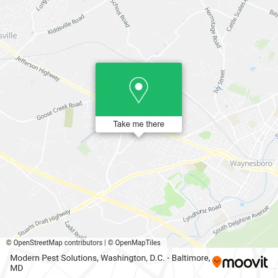 Modern Pest Solutions map