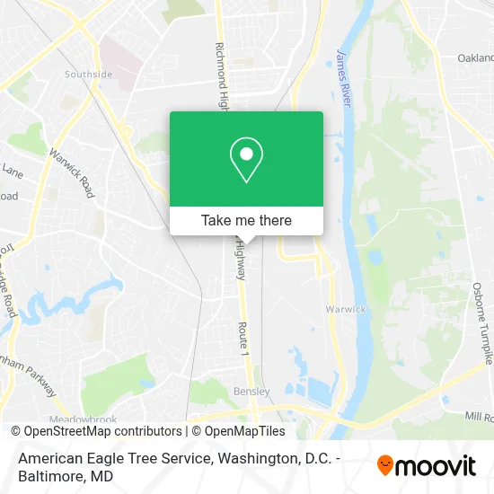 American Eagle Tree Service map