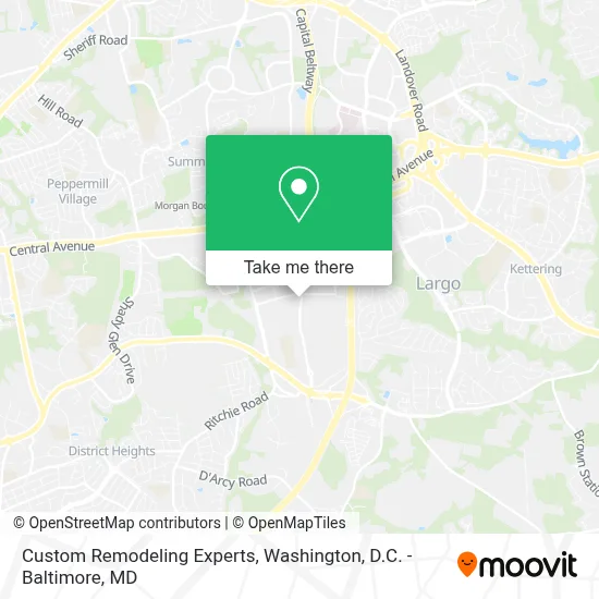 Custom Remodeling Experts map
