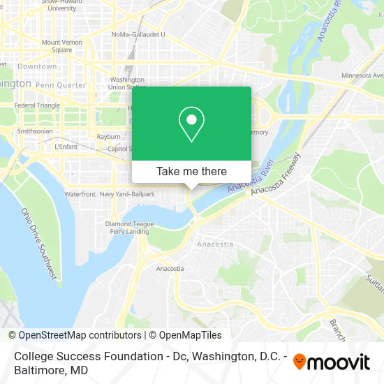 College Success Foundation - Dc map