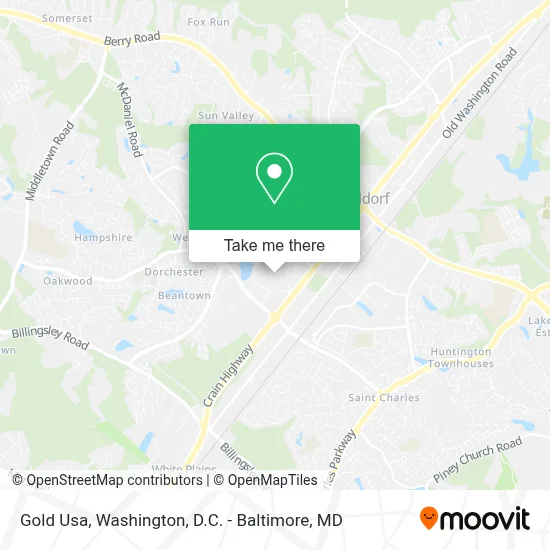 Gold Usa map