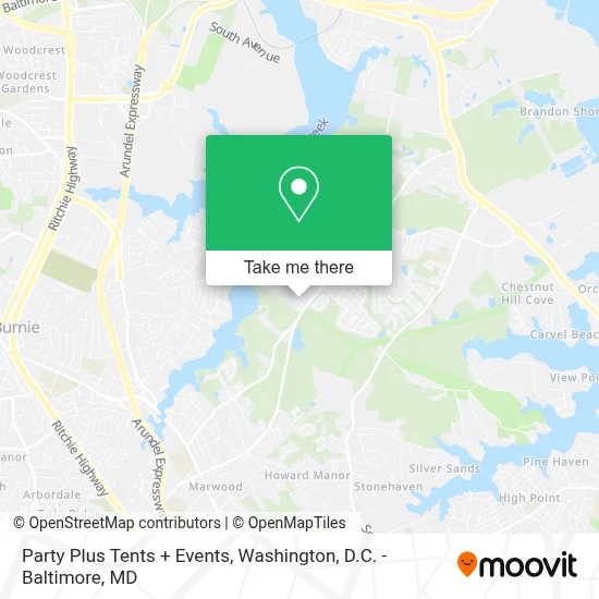 Party Plus Tents + Events map