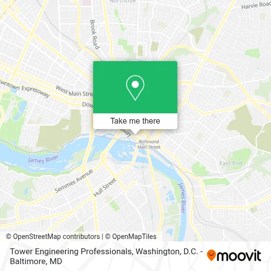 Tower Engineering Professionals map