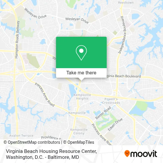 Virginia Beach Housing Resource Center map