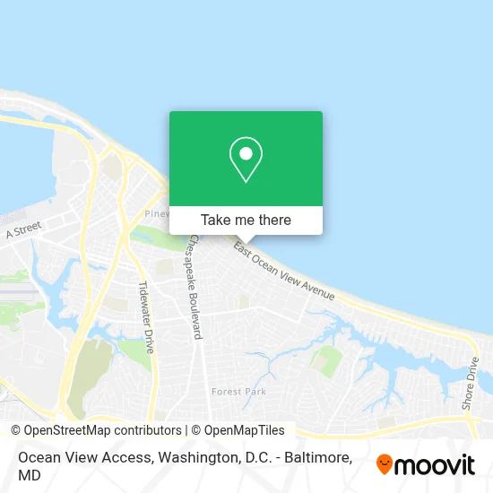 Ocean View Access map