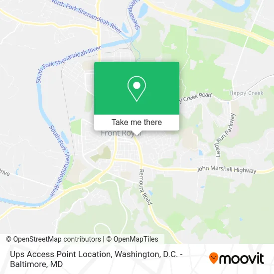 Ups Access Point Location map