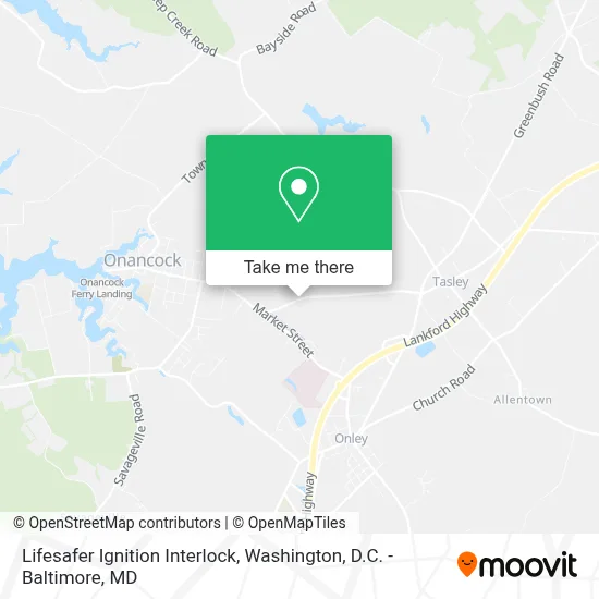 Lifesafer Ignition Interlock map