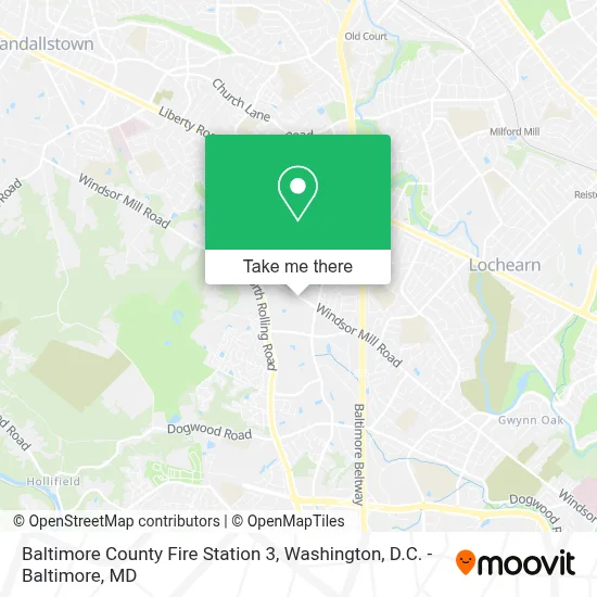 Baltimore County Fire Station 3 map
