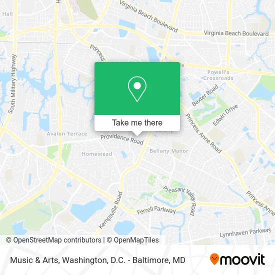 Music & Arts map