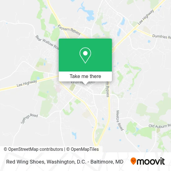 Red Wing Shoes map