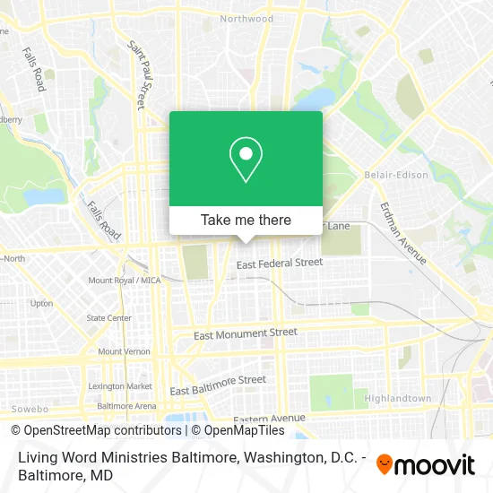 Living Word Ministries Baltimore map